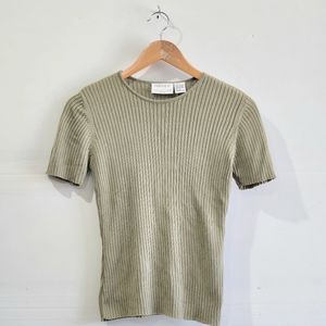 Vintage Green Ribbed T-shirt